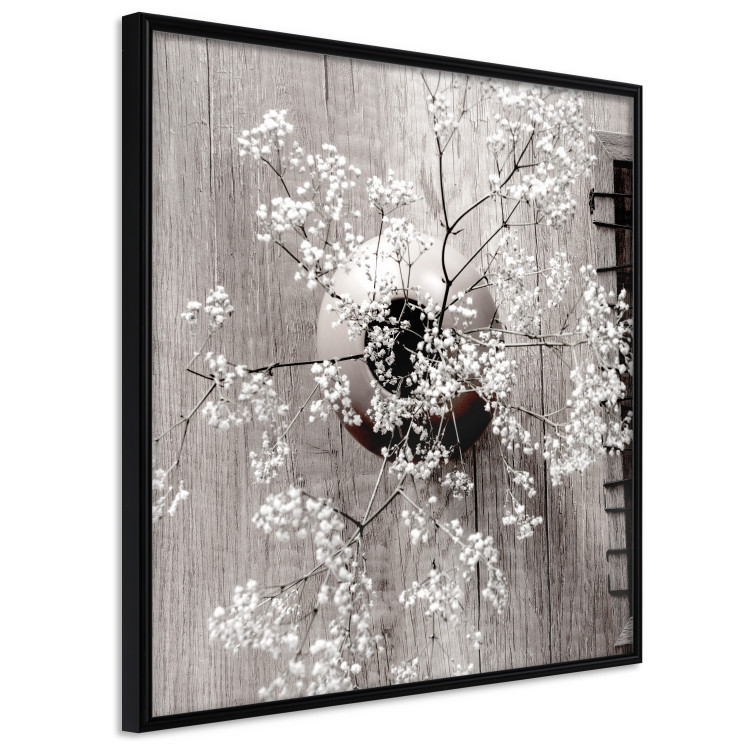 Wall Poster Dried Flowers (Square) - botanical composition with a vase on wood 120461 additionalImage 8