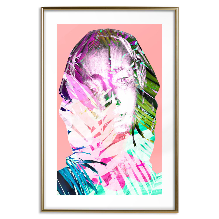 Wall Poster Palm Madonna - portrait of an abstract colorful female face 122361 additionalImage 19