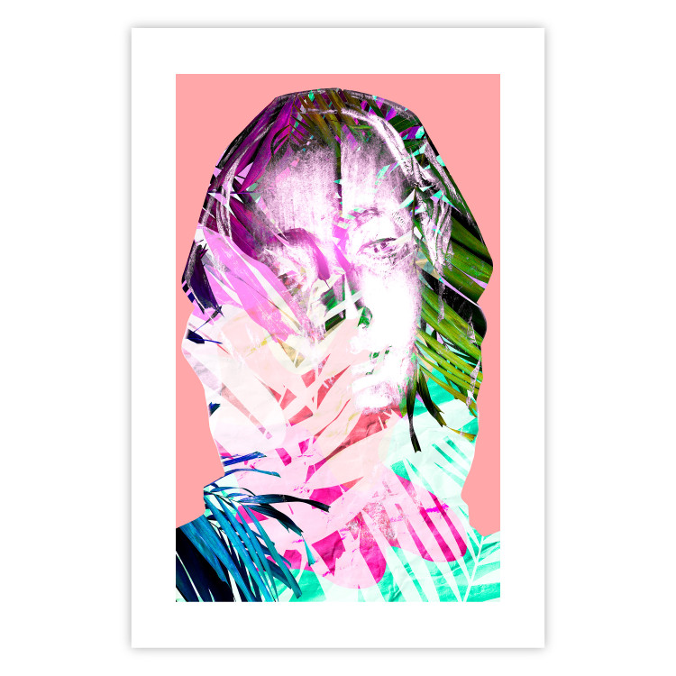 Wall Poster Palm Madonna - portrait of an abstract colorful female face 122361 additionalImage 25