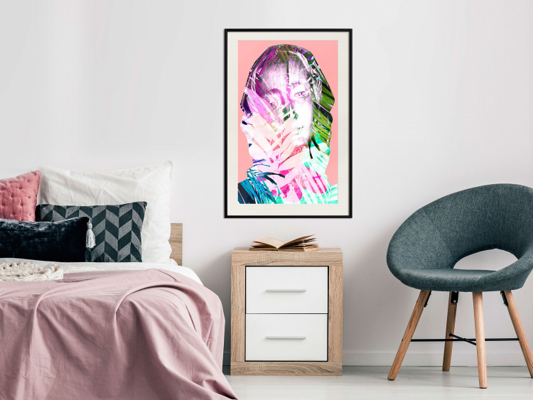 Wall Poster Palm Madonna - portrait of an abstract colorful female face 122361 additionalImage 16