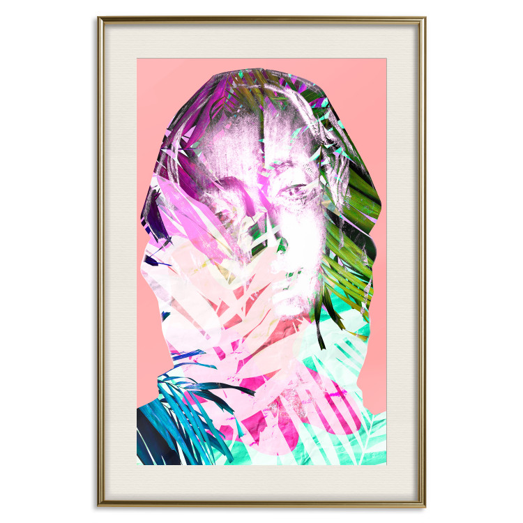 Wall Poster Palm Madonna - portrait of an abstract colorful female face 122361 additionalImage 21