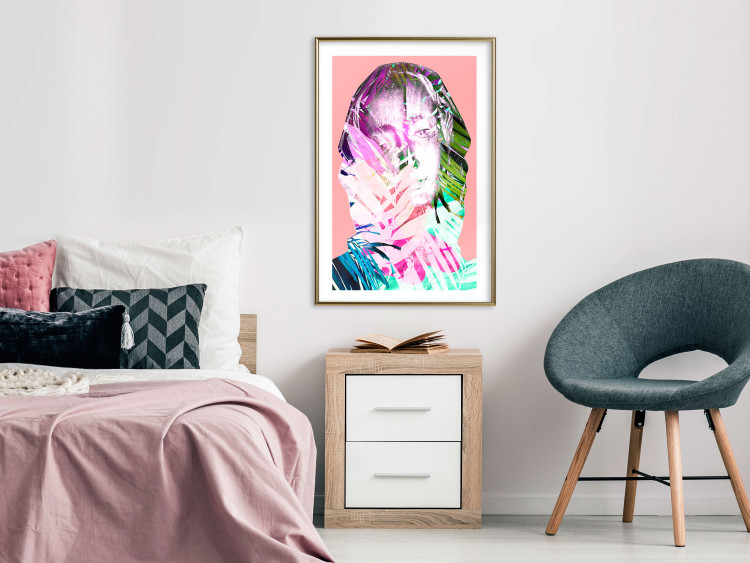 Wall Poster Palm Madonna - portrait of an abstract colorful female face 122361 additionalImage 13