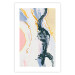 Poster Troubling Thoughts - abstract blue pattern with artistic waves 122661 additionalThumb 14