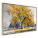Wall Poster Autumn in the Park (Golden) - gray tree landscape with golden leaves 122761 additionalThumb 12