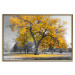 Wall Poster Autumn in the Park (Golden) - gray tree landscape with golden leaves 122761 additionalThumb 20