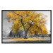Wall Poster Autumn in the Park (Golden) - gray tree landscape with golden leaves 122761 additionalThumb 18