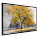 Wall Poster Autumn in the Park (Golden) - gray tree landscape with golden leaves 122761 additionalThumb 12
