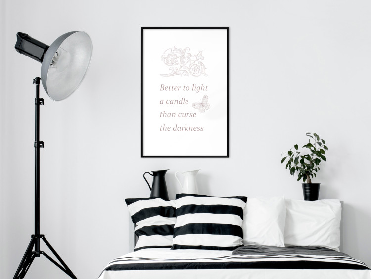 Wall Poster Better to Light a Candle - English texts and butterfly ornaments 122861 additionalImage 6