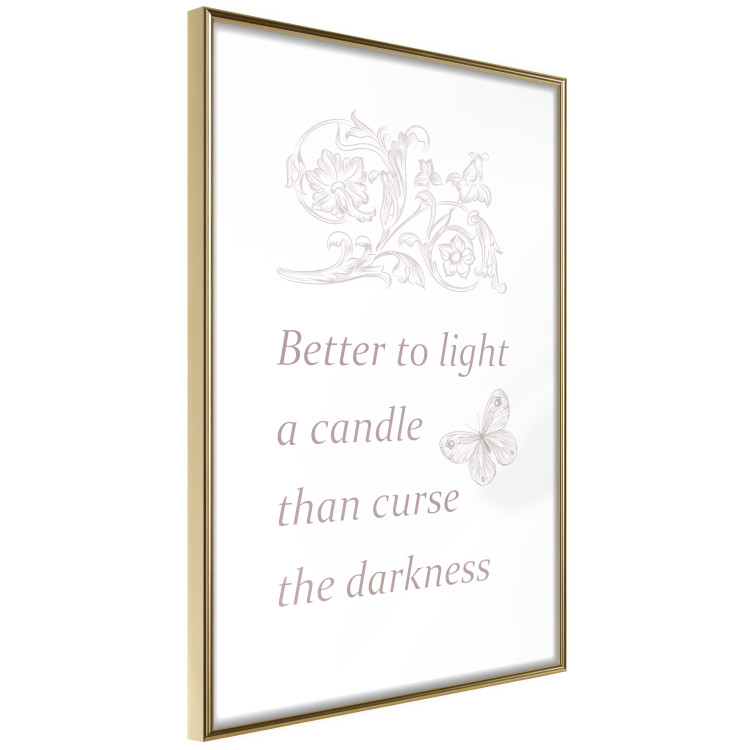 Wall Poster Better to Light a Candle - English texts and butterfly ornaments 122861 additionalImage 12