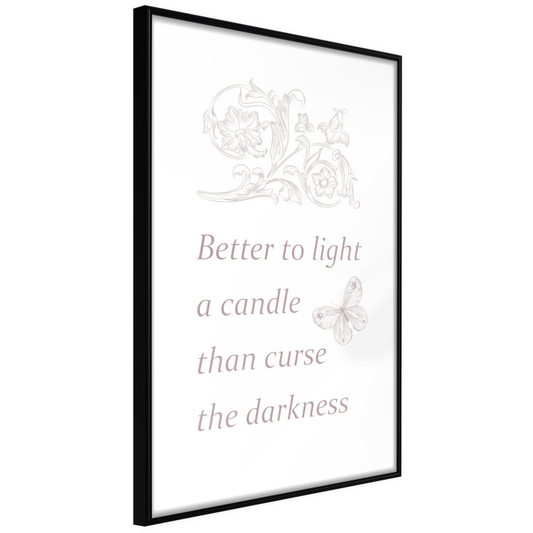 Wall Poster Better to Light a Candle - English texts and butterfly ornaments 122861 additionalImage 10