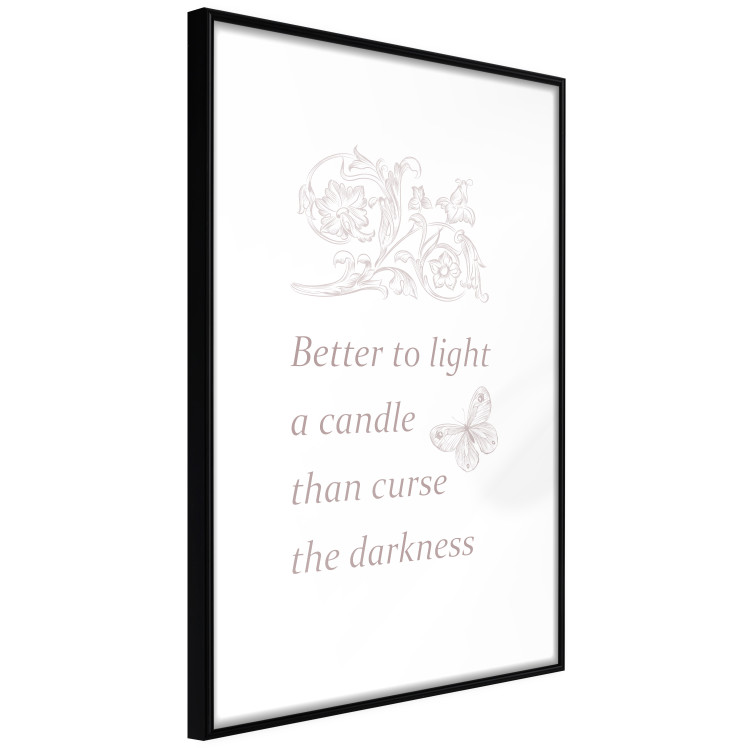 Wall Poster Better to Light a Candle - English texts and butterfly ornaments 122861 additionalImage 13
