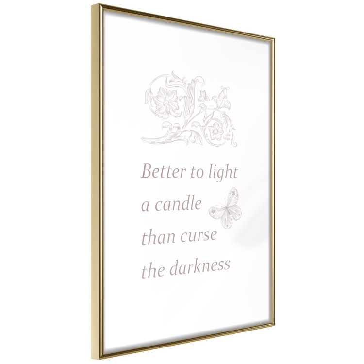 Wall Poster Better to Light a Candle - English texts and butterfly ornaments 122861 additionalImage 8