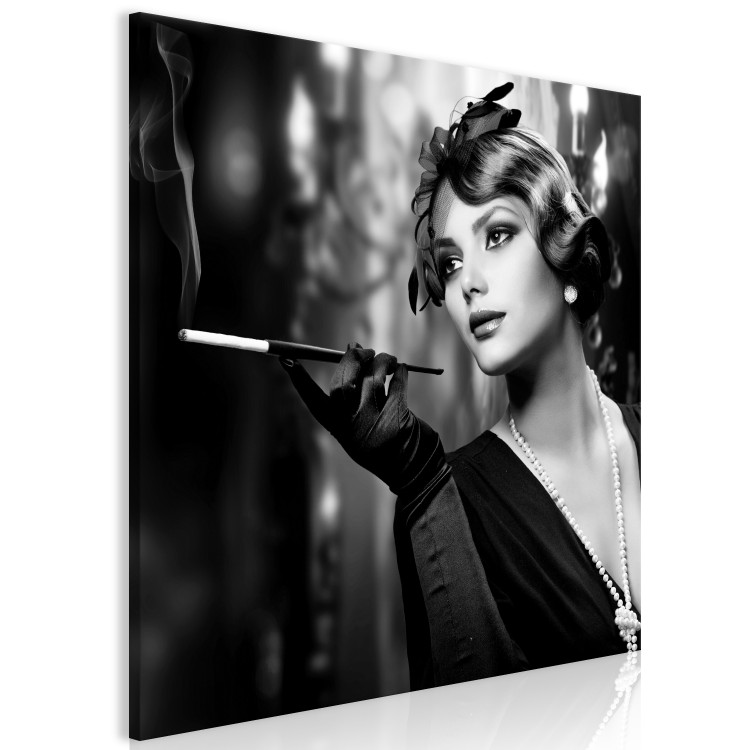 Canvas Lady with Cigarette (1 Part) Square 123461 additionalImage 2