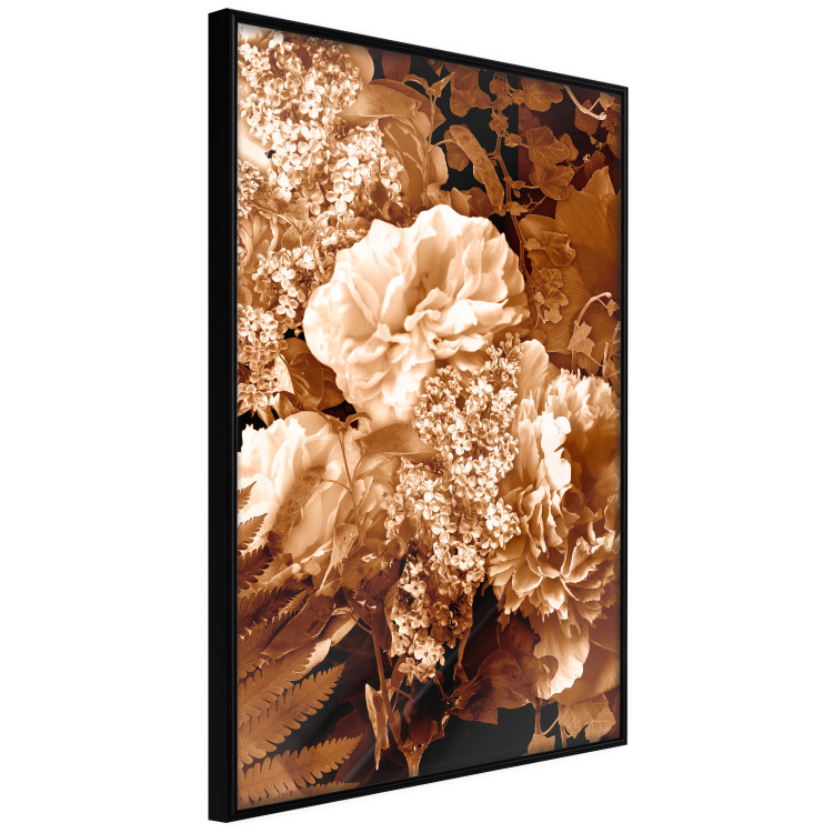 Wall Poster End of August - plant flowers and leaves in autumn sepia tone 123861 additionalImage 10