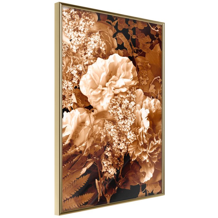 Wall Poster End of August - plant flowers and leaves in autumn sepia tone 123861 additionalImage 12