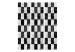 Room Divider Screen Checkerboard (3-piece) - black and white geometric pattern on marble 124161 additionalThumb 3