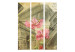 Room Divider Bonjour Paris! (3-piece) - urban collage with Eiffel Tower and flowers 124261 additionalThumb 3