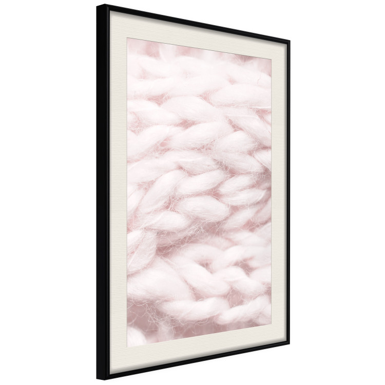 Wall Poster Pastel Warmth - texture of pink woolen braid 124461 additionalImage 3