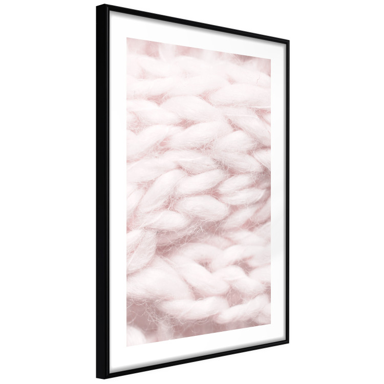 Wall Poster Pastel Warmth - texture of pink woolen braid 124461 additionalImage 11