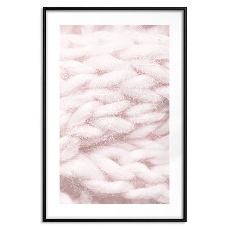 Wall Poster Pastel Warmth - texture of pink woolen braid 124461 additionalImage 15