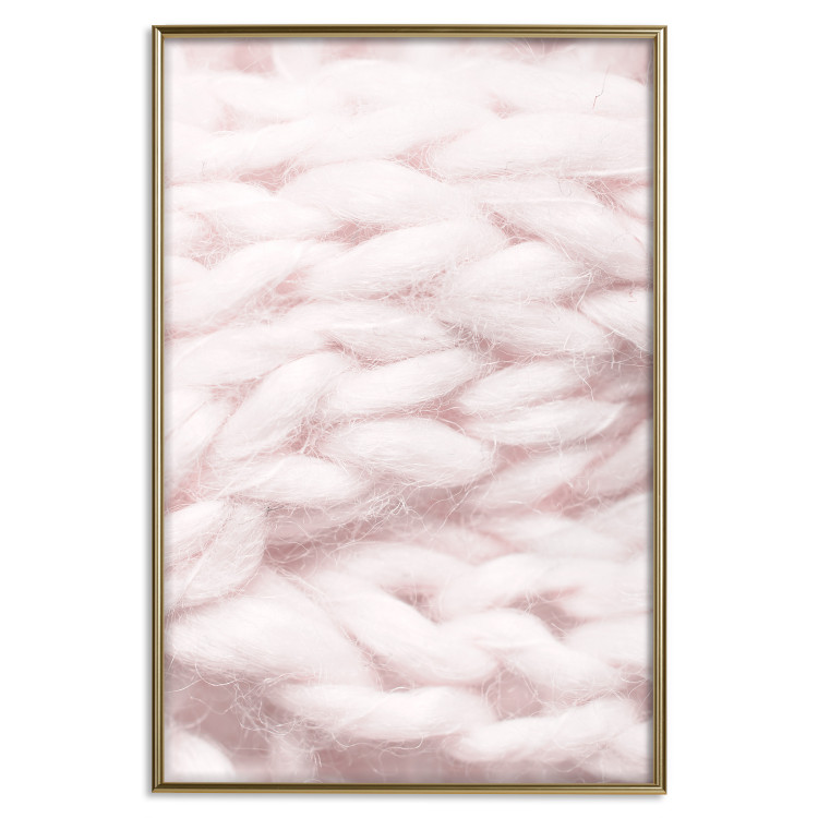 Wall Poster Pastel Warmth - texture of pink woolen braid 124461 additionalImage 20