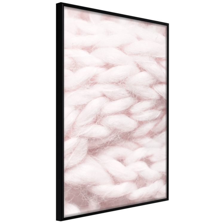 Wall Poster Pastel Warmth - texture of pink woolen braid 124461 additionalImage 12
