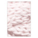 Wall Poster Pastel Warmth - texture of pink woolen braid 124461