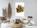 Canvas Print Dry maple leaf - minimalistic plant motif on a beige background 124961 additionalThumb 3