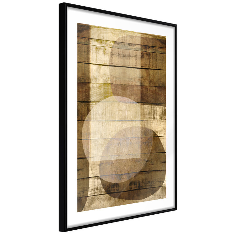 Poster Golden Chocolate - abstraction made of brown wooden planks 125261 additionalImage 13