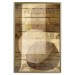 Poster Golden Chocolate - abstraction made of brown wooden planks 125261 additionalThumb 20