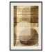 Poster Golden Chocolate - abstraction made of brown wooden planks 125261 additionalThumb 18