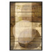 Poster Golden Chocolate - abstraction made of brown wooden planks 125261 additionalThumb 24