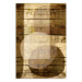Poster Golden Chocolate - abstraction made of brown wooden planks 125261