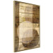 Poster Golden Chocolate - abstraction made of brown wooden planks 125261 additionalThumb 12