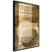 Poster Golden Chocolate - abstraction made of brown wooden planks 125261 additionalThumb 12