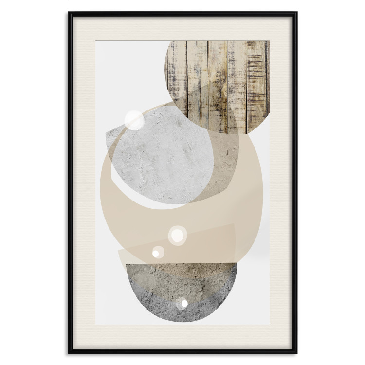 Poster Beige Marriage - abstract geometric figures with various textures 125361 additionalImage 18