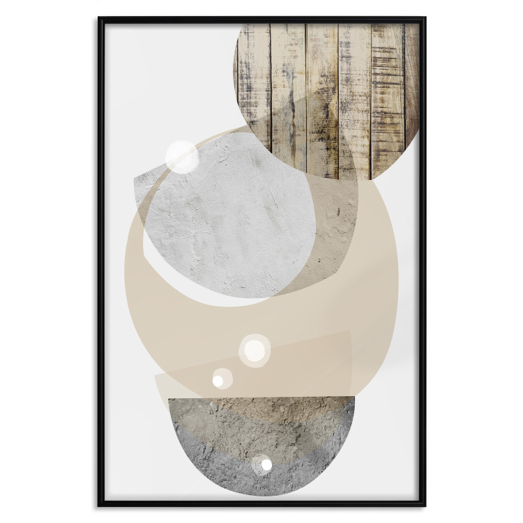 Poster Beige Marriage - abstract geometric figures with various textures 125361 additionalImage 18