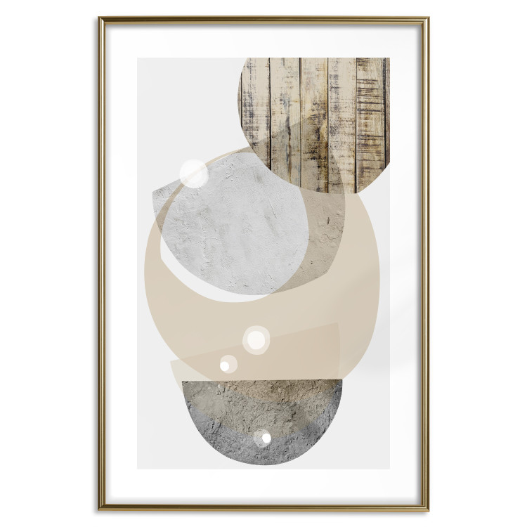 Poster Beige Marriage - abstract geometric figures with various textures 125361 additionalImage 16