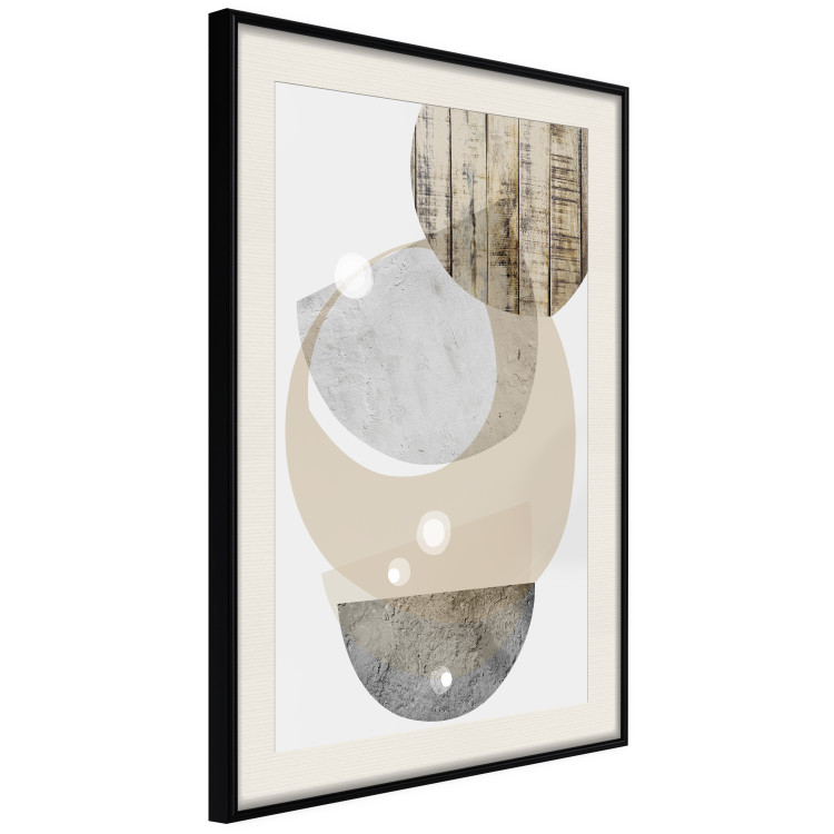 Poster Beige Marriage - abstract geometric figures with various textures 125361 additionalImage 3