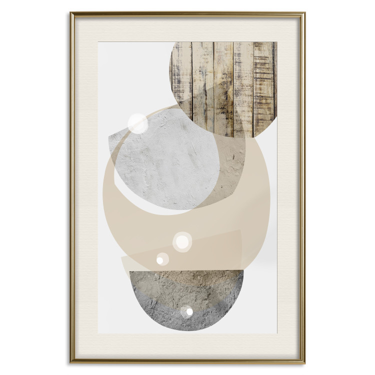 Poster Beige Marriage - abstract geometric figures with various textures 125361 additionalImage 19