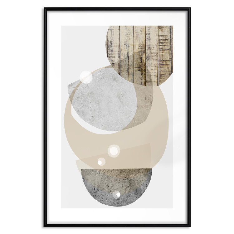 Poster Beige Marriage - abstract geometric figures with various textures 125361 additionalImage 15