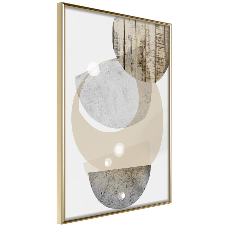 Poster Beige Marriage - abstract geometric figures with various textures 125361 additionalImage 12