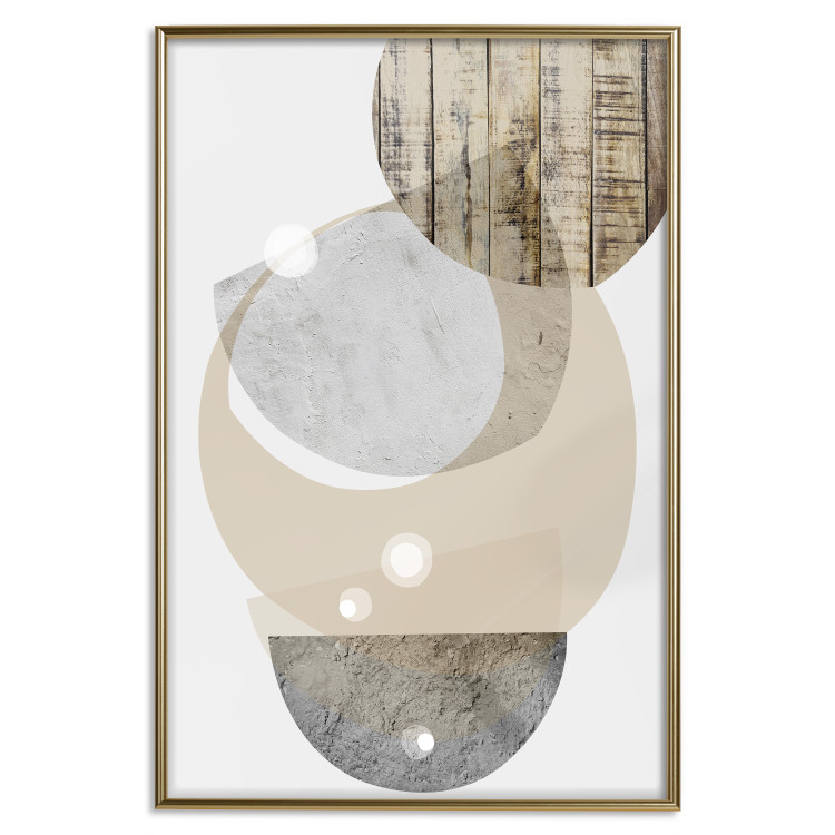 Poster Beige Marriage - abstract geometric figures with various textures 125361 additionalImage 20