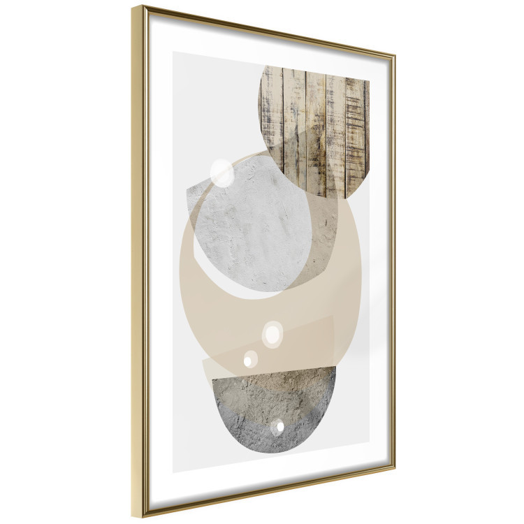 Poster Beige Marriage - abstract geometric figures with various textures 125361 additionalImage 8
