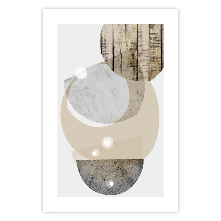 Poster Beige Marriage - abstract geometric figures with various textures 125361 additionalImage 25