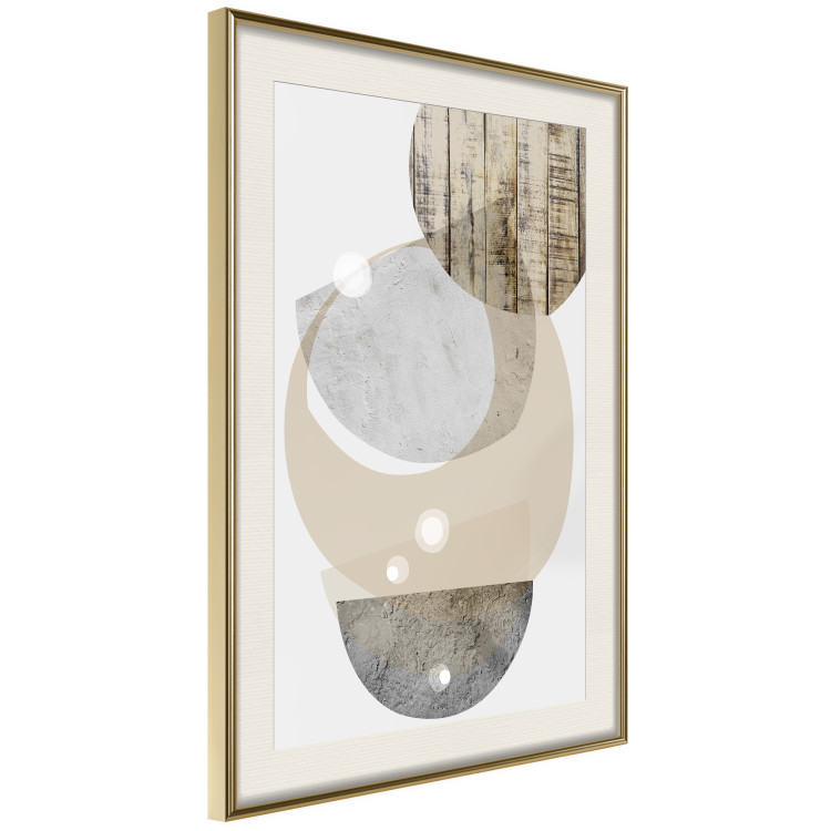 Poster Beige Marriage - abstract geometric figures with various textures 125361 additionalImage 2