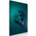 Canvas Print Cosmic stone - a futuristic abstraction on a dark green background 125661 additionalThumb 2