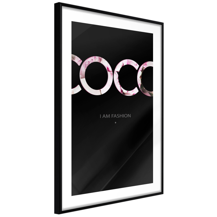 Wall Poster I Am Fashion - pink English text on a contrasting black background 125761 additionalImage 13
