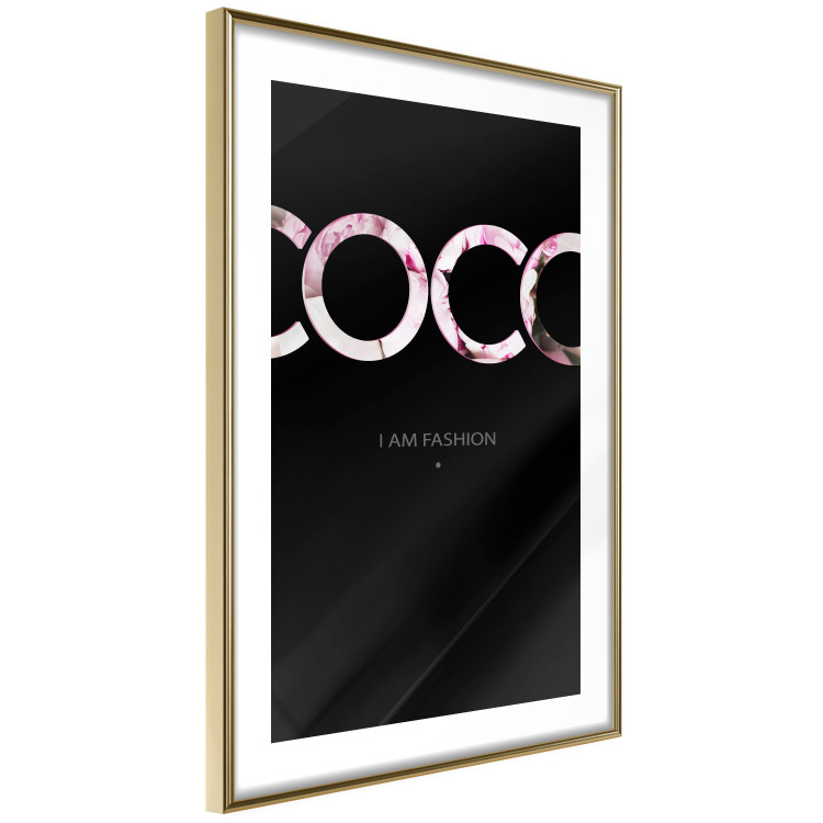 Wall Poster I Am Fashion - pink English text on a contrasting black background 125761 additionalImage 8