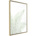 Wall Poster Velvet Green - green palm leaf on a contrasting white background 126861 additionalThumb 14